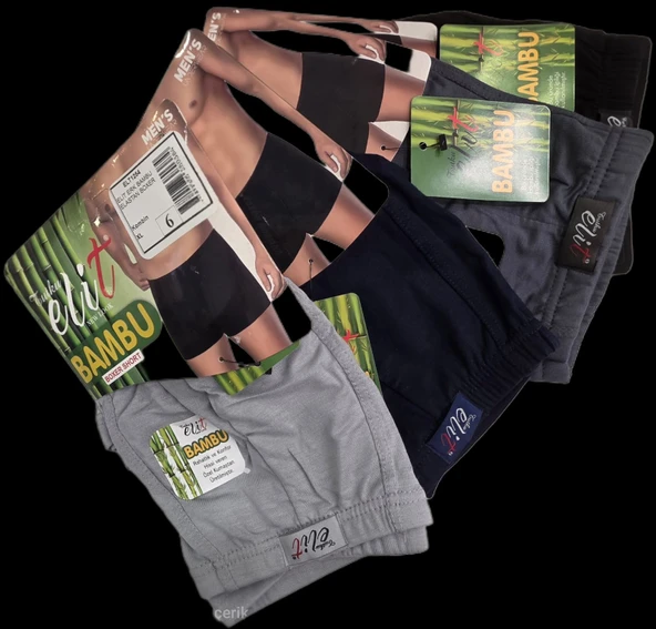 TUTKU ELİT 1254 ERKEK ELASTAN BAMBU BOXER 6 ADET - Resim 3