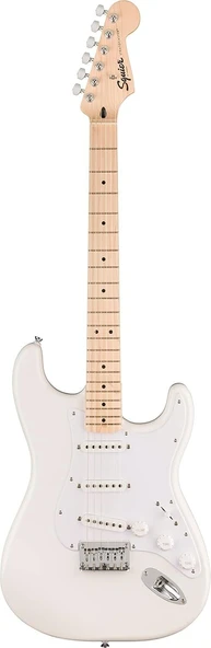 Squier Sonic Stratocaster Hard Tail Akçaağaç Klavye Arctic White Elektro Gitar ürün görseli 1