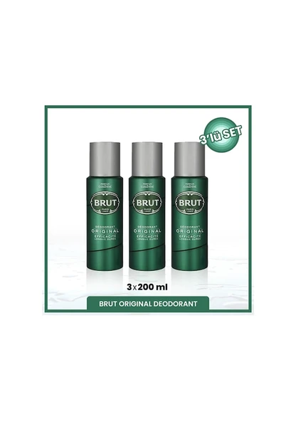 Brut Erkek Deodorant Original 200 ml 3x200ml ürün görseli 1