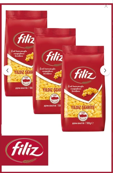 FİLİZ Yıldız Şehriye  Özel Harman 500 Gr 3 Adet ürün görseli 1