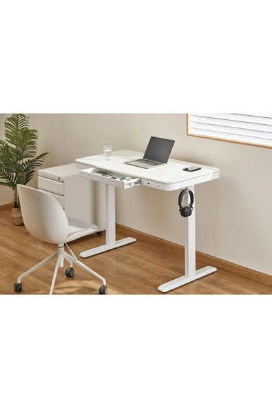 voltix Elektrikli Çalışma Masası Yüksekliği Ayarlanabilir Hafızalı 1x Type-C 1x Usb-A ürün görseli 1