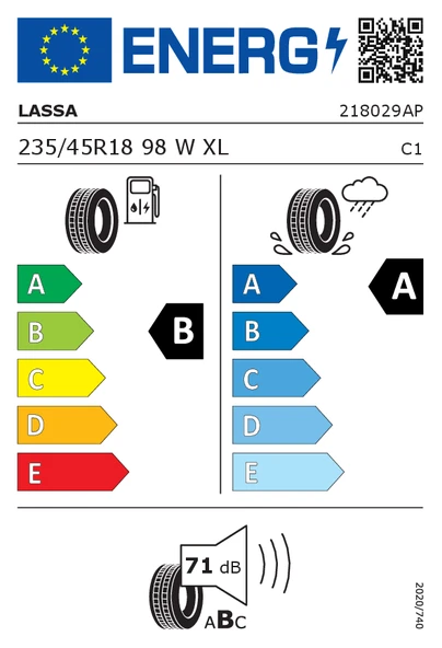 LASSA 235/45R18 98W XL REVOLA ürün görseli 1