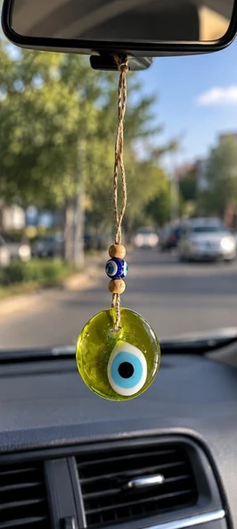 Nazar Boncuğu Dikiz Aynası Süsü Duvar Süsü El Yapımı Cam Kapı Süsü ürün görseli 1