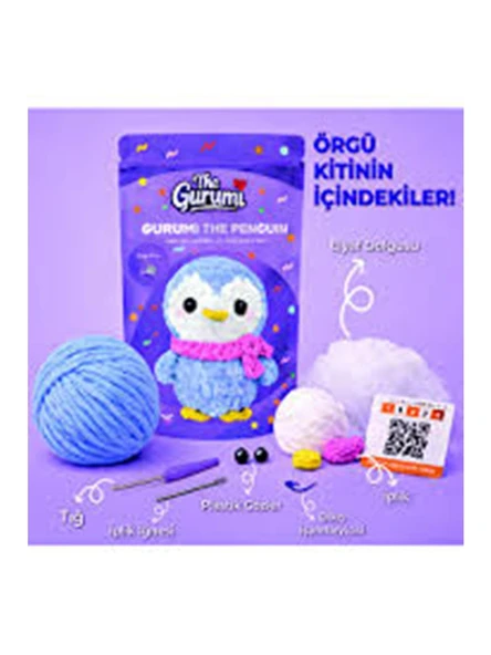 The Gurumi Penguen Örgü Öğrenme Seti ürün görseli 1