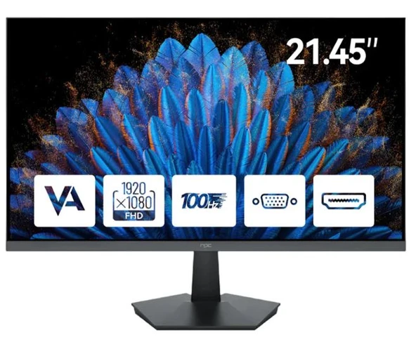 NPC MF2208-A 5 Ms 100Hz VGA HDMI 1920x1080 Siyah 21.5"  Monitör ürün görseli 1