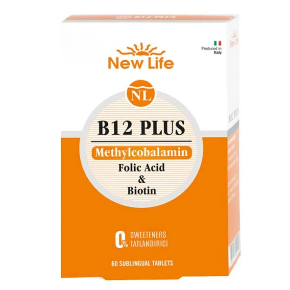 New Life B12 Plus Folik Asit ve Biotin İçeren Takviye Edici 60 Tablet ürün görseli 1