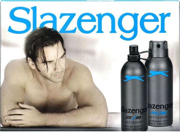 Slazenger Active Sport Mavi Erkek Parfüm EDT 125 ML + Active Sport Erkek Sprey Deodorant 150 ML ürün görseli 1