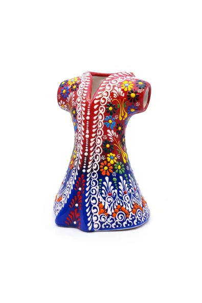 sharp&art ÇİNİ KAFTAN, %100 EL İŞLEMESİ, ÖZEL ÜRETİM, DETAYLI İŞÇİLİK, 3 FARKLI RENK SEÇENEĞİ Kırmızı-Lacivert ürün görseli 1