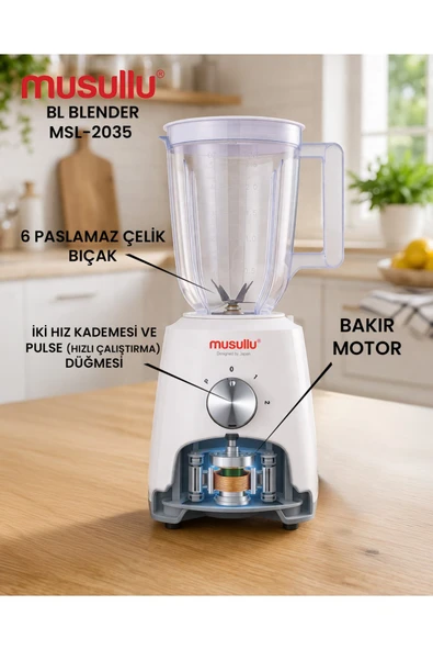 Musullu MSL 2035 BL Blender - Resim 4