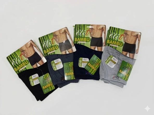 TUTKU ELİT 1254 ERKEK ELASTAN BAMBU BOXER 6 ADET - Resim 2