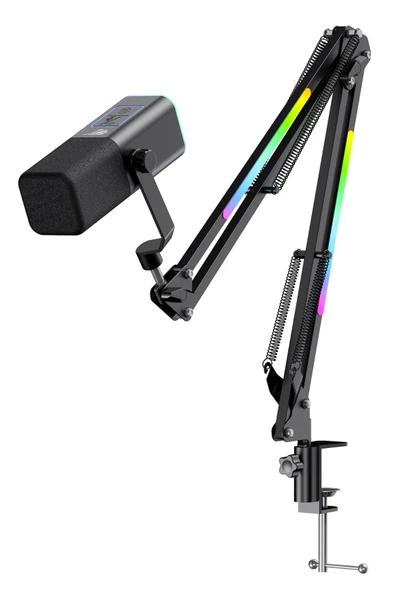 Havit Gamenote GK71 Pro RGB Yayıncı Mikrofonu, 24-Bit, 192kHz, XLR & Type-C, Stantlı ürün görseli 1