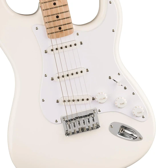 Squier Sonic Stratocaster Hard Tail Akçaağaç Klavye Arctic White Elektro Gitar - Resim 4