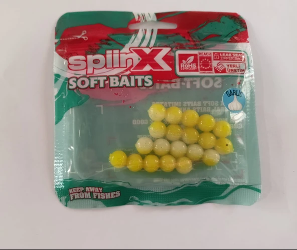 SPİİNX Soft Baits Sarımsak Aromalı Alabalık Hazır Top Yem 10mm/20 Adet(Sarı Renk) ürün görseli 1