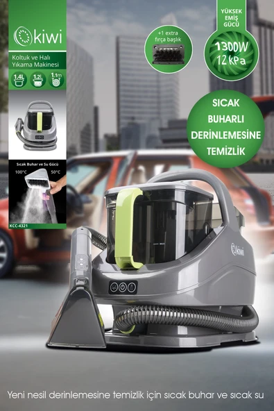 Kiwi KCC-4321 Koltuk ve Halı Yıkama Makinesi Siyah ürün görseli 1