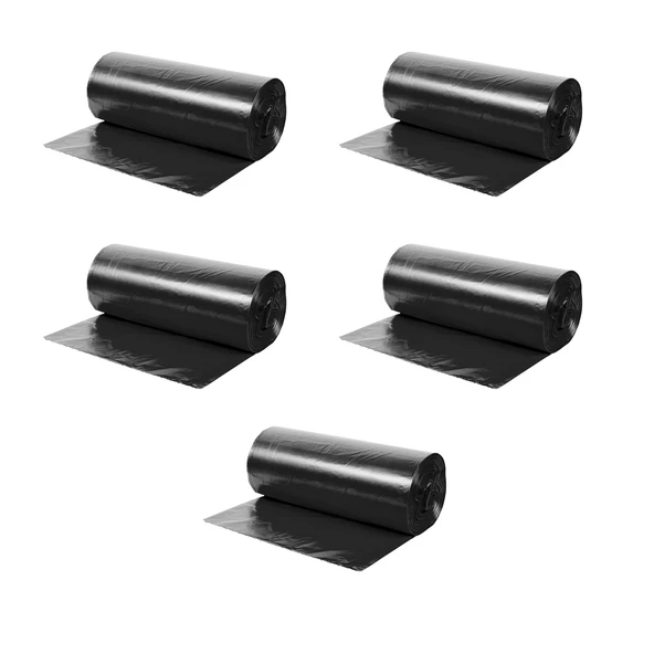 Endüstriyel Hantal Boy Siyah Çöp Torbası Poşeti - 800 Gr. -120 Litre - 120x150 Cm -10 Adetlik 5 Rulo ürün görseli 1