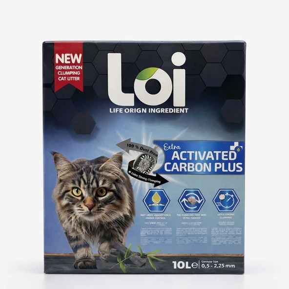Loi Extra Active Carbon Bentonit Kedi Kumu 10 Lt ürün görseli 1