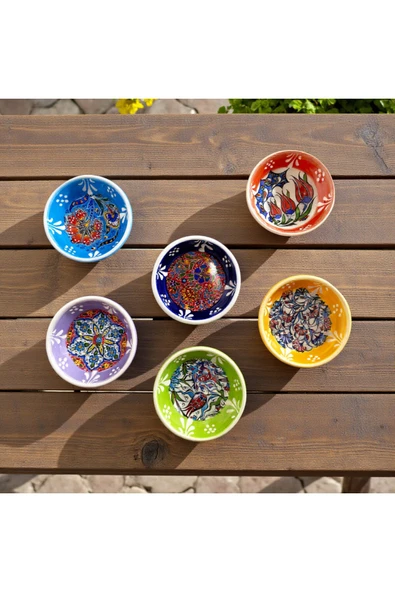 sharp&art Seramik Kase Seti, 6' lı ve 12'li Set Seçeneği ile... Çok Renkli - 6'lı Set ürün görseli 1