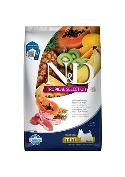 N&D Tropical Selection Kuzu Etli Mini Irk Yetişkin Köpek Maması 1.5 kg Tropikal Meyve İçerir ürün görseli 1