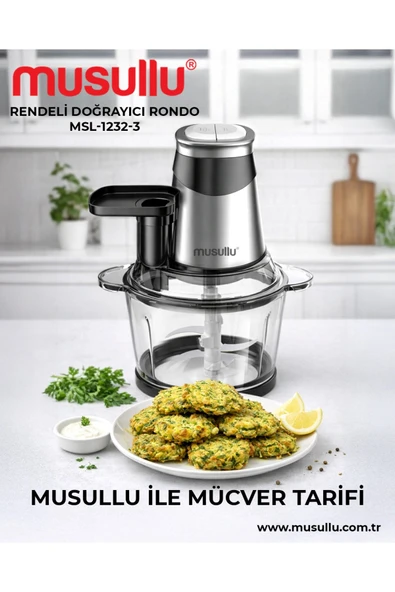 Musullu MSL-1232-3 Çok Amaçlı ve Çelik Hazneli Rondo Doğrayıcı ürün görseli 1