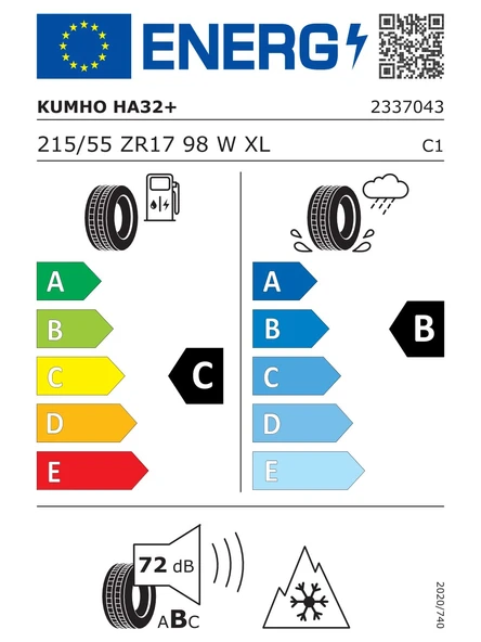 KUMHO 215/55R17 98W XL SOLUS 4S HA32 ürün görseli 1