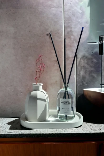 MUJİ STORE Dekoratif İskandinav Tarz Minyatür Kuru Çiçek Vazosu Fresh soft Oda Kokusu Set ürün görseli 1