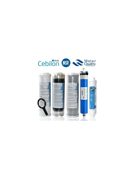 Cebilon Uyumlu 5’li Su Arıtma Filtresi Seti Açık Kasa Lg Membranlı Inline Filtre Seti Nsf Sertifikalı Su Arıtma Filtre Takımı ürün görseli 1