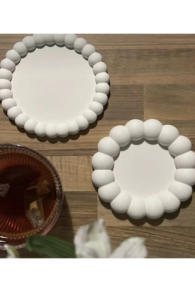 KUMS DESIGN Dekoratif 2li Bubble Tabak Set,takı tabağı, organizer ürün görseli 1