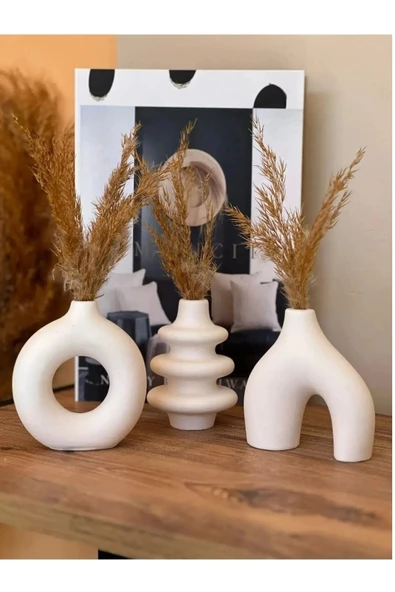 Orange Atelier Minimal 3lü Dekoratif Vazo Set,biblo,minyatür ürün görseli 1