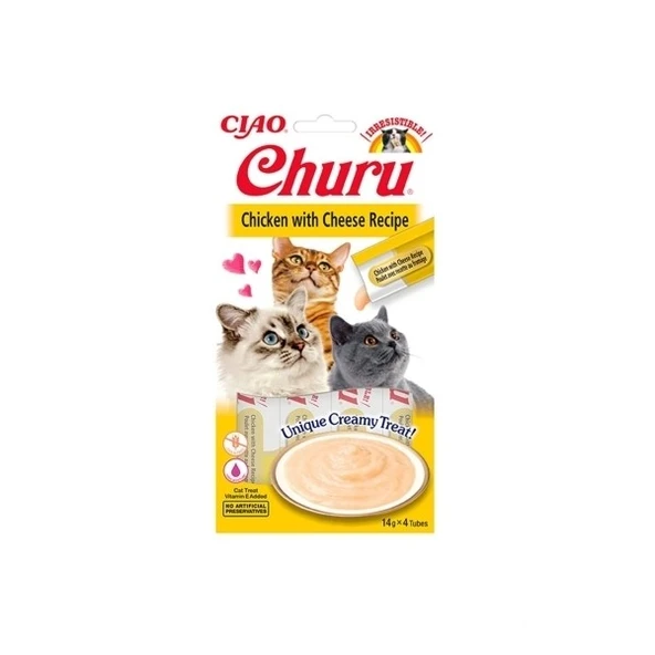 Ciao Churu Cream Tavuklu ve Peynirli Kedi Ödül Kreması 4 x 14 Gr ürün görseli 1