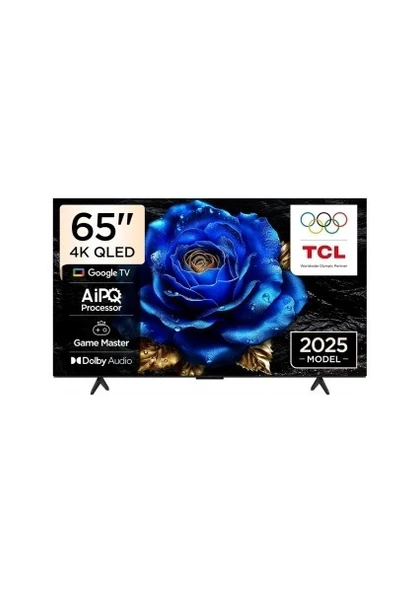 TCL 65T61C 65'' 165 Ekran Uydu Alıcılı 4K Ultra HD Google Smart QLED TV ürün görseli 1