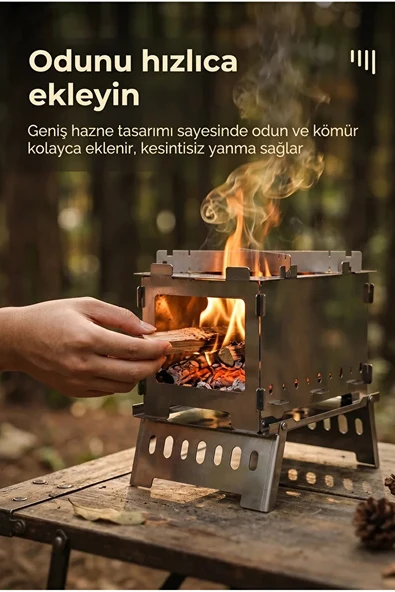 Outdoor Katlanabilir Kamp Ocağı & Izgara - Resim 2