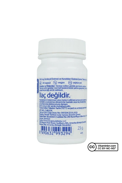 Pure Encapsulations Curcumin 500 Mg 30 Kapsül - Resim 4