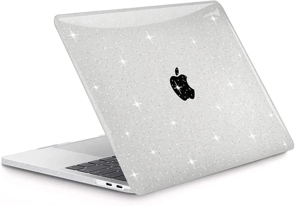 Macbook Air M2 M3 M4 M5 13.6 A3113 A3240 A2681 ile Uyumlu Parlak Simli Şeffaf Kılıf Kapak Koruma ürün görseli 1
