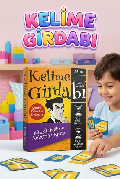 Mini Kelime Girdabı! 440 Gizli Kelimeli 2200 Anahtar Kelimeli 4-8 Kişilik Eğlenceli Aile Kutu Oyunu ürün görseli 1