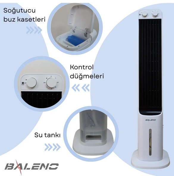 Baleno EC 50 BTM Buharlı Kule Tipi Vantilatör - Resim 2