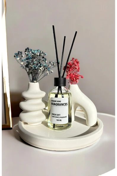 aymumi home Minimal Vazo Ve 100ml Fresh Soft Oda Kokusu Seti ürün görseli 1