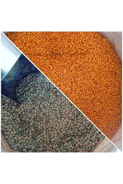 Kırmızı Mercimek 3 Kg Yeşil Mercimek 3 Kg Net 6 Kg ürün görseli 1