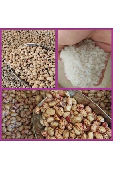 Barbunya 2 Kg Börülce 2 Kg Pirinç 2 Kg Net 6 Kg ürün görseli 1