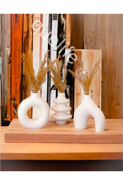 Quelife Minimal Vazo Set 3 Lü 3lü mini sethm ürün görseli 1