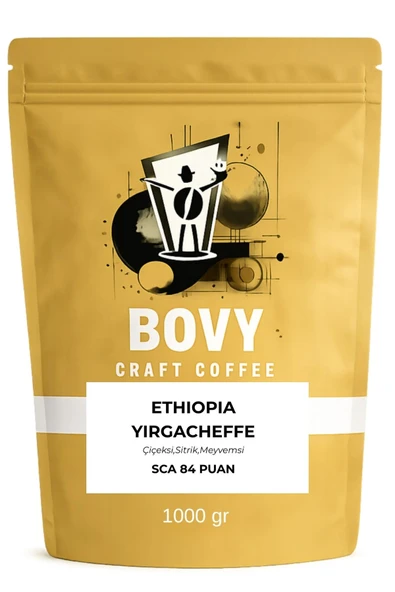 Etiyopya Yirgacheffe Nitelikli Filtre Kahve 1 kg Öğütülmüş - 84 SCA Puanı ürün görseli 1