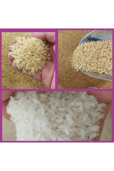 Köy bulguru 2 kg ,pirinç 2kg, şehriye 2 kg ( doğal ve katkısız) 6 kg ürün görseli 1