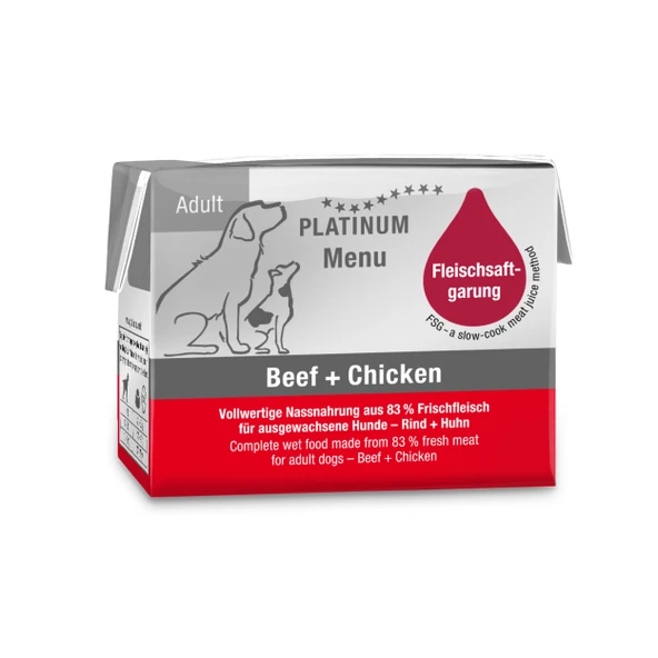 Platinum Sığır Etli ve Tavuklu Yaş Köpek Maması 90gr ürün görseli 1