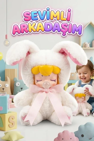 Nansi Peluş Figür Bebek - Sevimli Kostümlü 17 cm Uyku Arkadaşı Dekoratif Yumuşak Oyuncak Bebek ürün görseli 1