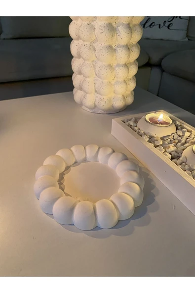 elfido Beton Bardak Altlığı Tabak Takılık Obje ürün görseli 1