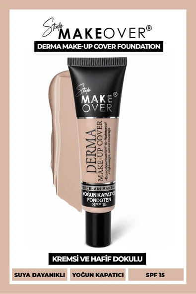 Studio MakeOver Derma Make-Up Cover Foundation Yoğun Kapatıcı Fondöten 01 40 ML ürün görseli 1
