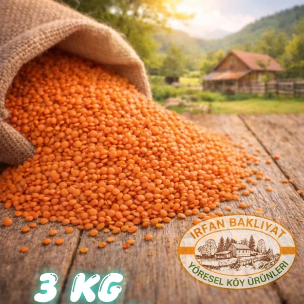 Kırmızı Mercimek 3 Kg ( Köy Mahsulu ) ürün görseli 1