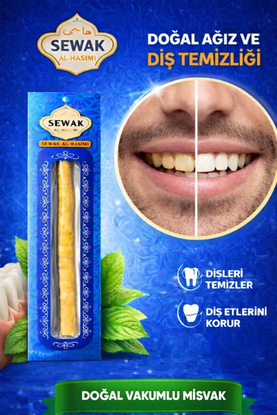 sewak al-haşimi Doğal Vakumlu Taze Misvak Ağız ve Diş Temizliği İçin Geleneksel Bakım ürün görseli 1