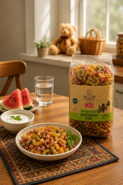 GRD Organik Çeşnili Dirsek Makarna 400 gr ürün görseli 1