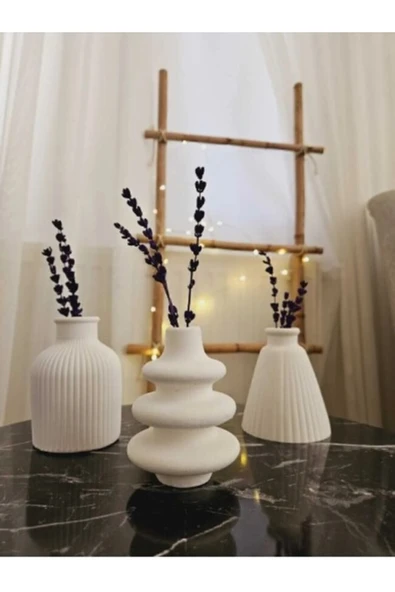 aymumi home KOPYA - 10 Cm Minimal Vazo Seti & 3Lü Dekoratif Vazo ürün görseli 1