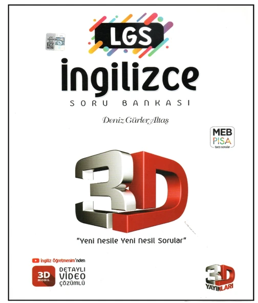 3D Yayınları 8.Sınıf İngilizce Soru Bankası ürün görseli 1